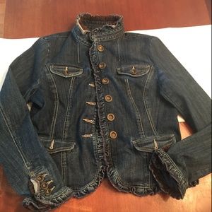 Lovely INC large denim jacket with ruffle detail